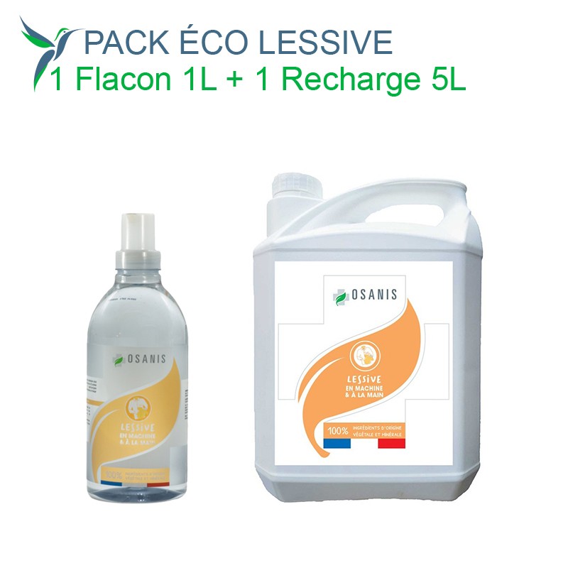 Pack recharge économique lessive biodégradable*