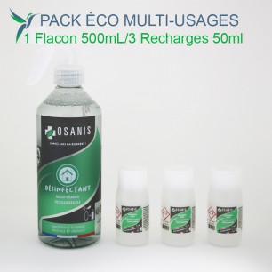 Pack recharge nettoyant désinfectant MULTI-USAGES - Parfum menthe givrée