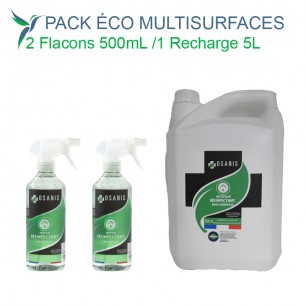 Pack recharge nettoyant désinfectant MULTI-SURFACES - Parfum eucalyptus