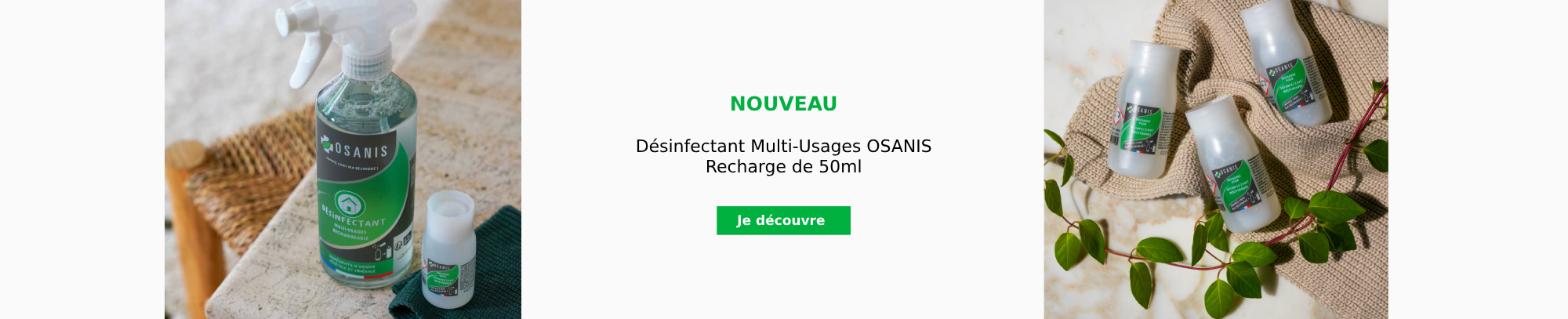 Nouveau : Désinfectant Multi-Usages OSANIS - Recharge De 50ml